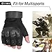 Ftiier Tactical Gloves Military Rubber Hard Knuckle Gloves Fingerless/Half Finger Outdoor Gloves for Cycling Motorcycle-M