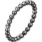 Jude Jewelers 2mm Stainless Steel Beaded Style Classical Simple Plain Stackable Wedding Band Ring