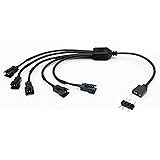 Jstincal 1-to-5 ARGB Splitter Cable, 5V 3-pin to
