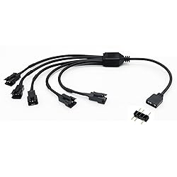 Jstincal 1-to-5 ARGB Splitter Cable, 5V 3-pin to