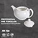 Porlien White Porcelain 20-ounce Teapot