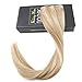 Sunny Hair Clip in Hair Extensions Ash Blonde Clip in Extensions Real Human Hair Highlighted Bleach Blonde Mix Ash Blonde Real Hair Extensions Clip in Human Hair Bridal Hair Extensions 7pcs 18inch