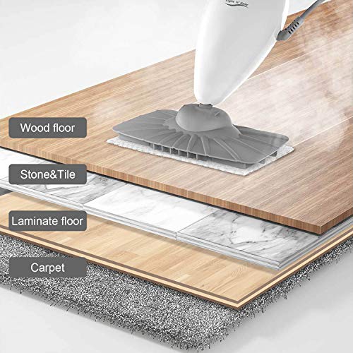 LIGHT 'N' EASY Original 6 Pack Cleaning LIGHT'N'Easy S3101 Steam Cleaner Microfiber Washable Floor Mop Replacement Pads(Not for LIGHT'N'EA, White