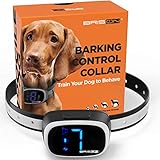 BRISON Dog Bark Collar - 3 Modes Beep Vibration Static Shock - Rechargeable Waterproof Anti Bark Collar for Small Medium and Large Dogs 