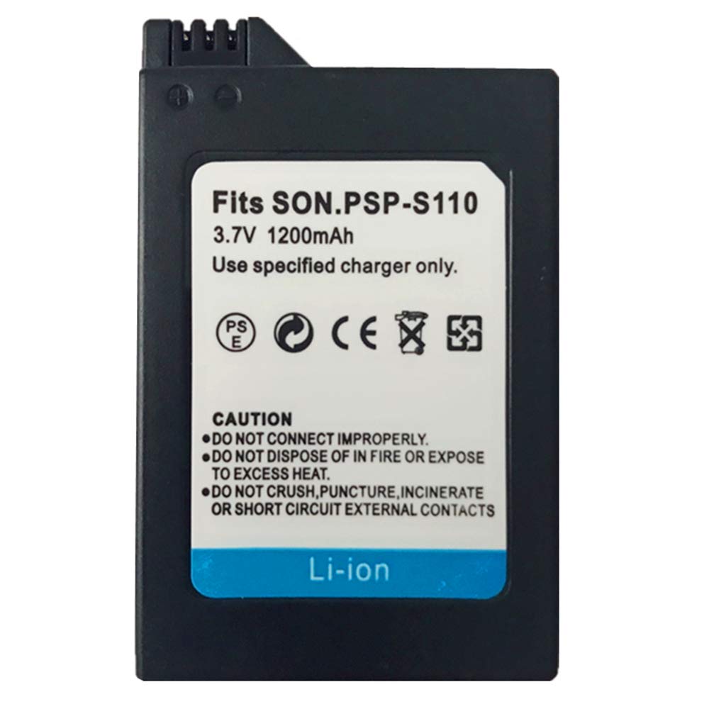 1 Pack PSP Battery S110 1200 mAh Replacement Slim Batteries for Sony Playstation PSP2000 PSP2001 PSP2003 PSP2004 PSP3000 PSP3001 PSP3003 PSP3004