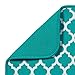 S&T INC. Dish Drying Mat for Kitchen, Absorbent, Reversible Microfiber Dish Mat, 16 Inch x 18 Inch, Teal Trellis