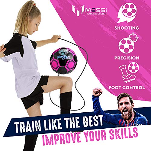 Kids Training Soccer Ball Size 3 Youth Smart Football with Tether for