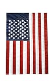 51groups New Embroidered Stars American Flag, Weatherproof USA Flag, Show United States Patriotic Support, Small Banner, 12