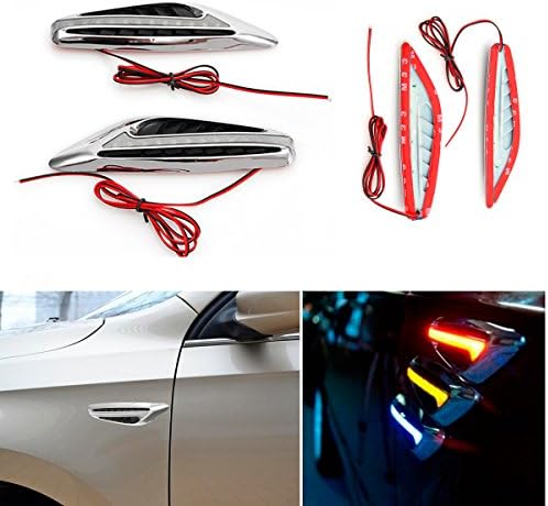 CHAMPLED 1 Pair Universal Blade LED Car Steering Light Fender Turn Signal Side Light BMW M BENZ AUDI VW VOLKSWAGEN VOLVO JAGUAR