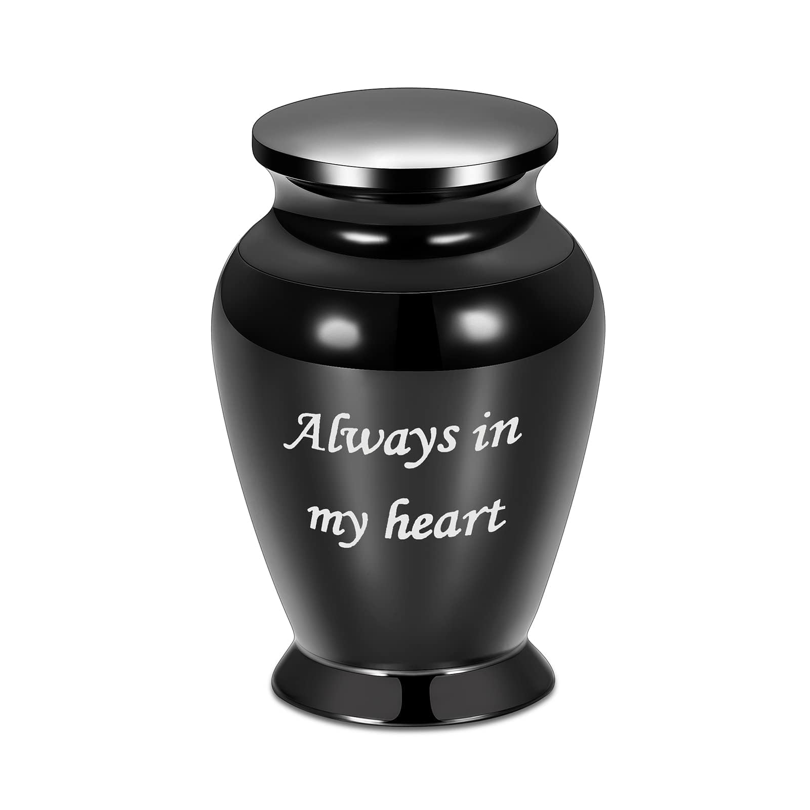 AIWENXI Small Cremation Urns for Ashes (Black)