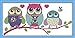 Maydear Cross Stitch Kits Stamped Full Range of Embroidery Starter Kits for Beginners DIY 11CT 3 Strands - Cartoon owl 19×9(inch)