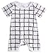 Unisex Baby Boys Girls Short Sleeve Cotton Lattice Bodysuit