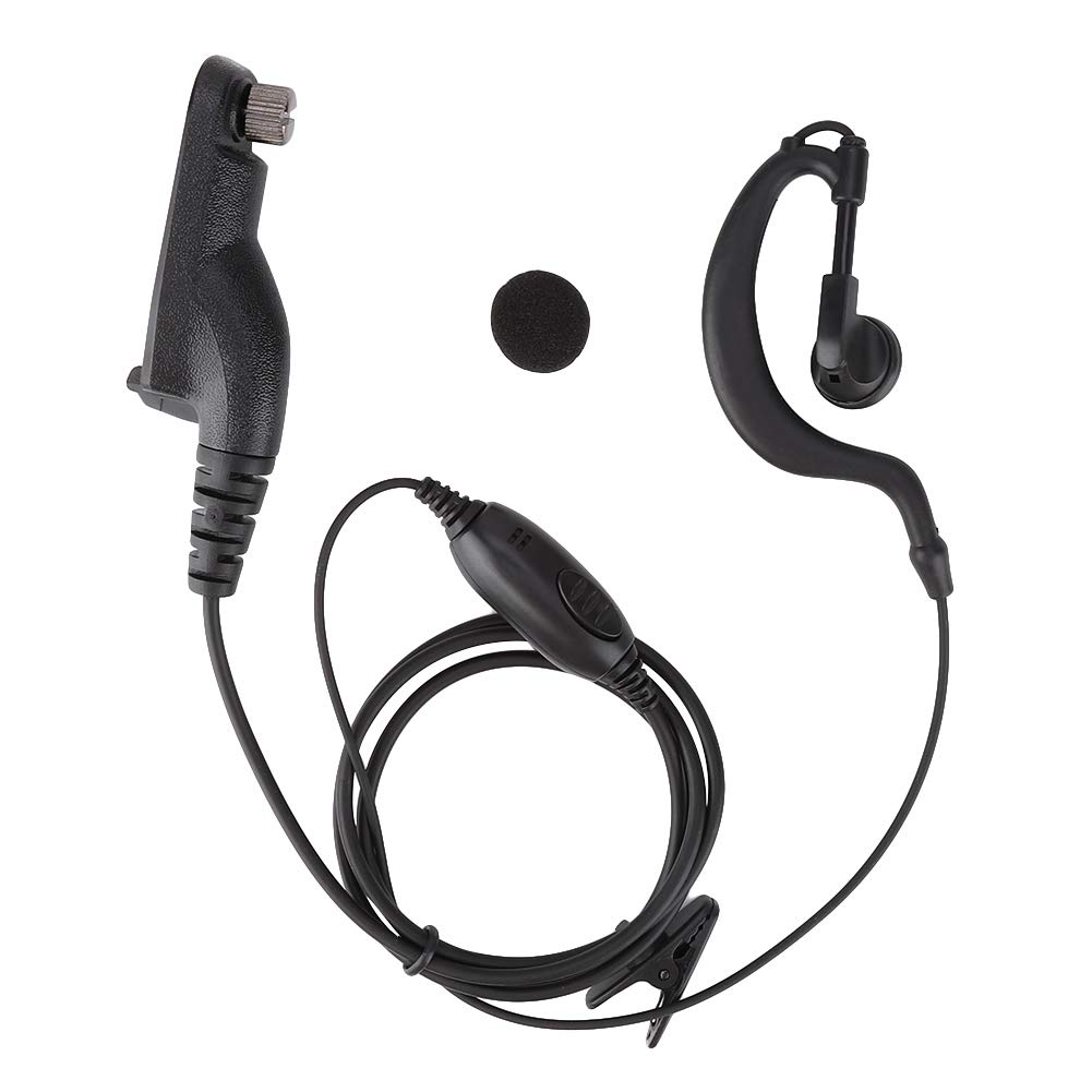 Walkie Talkie Earpiece, G-shape Ear-hook Microphone Earpiece, with PTT switch, For Xpr7000 / Xpr7000e / Xpr6000 /XIR P8200/ DP4800/ APX1000 Series Radio etc(1 Pack)