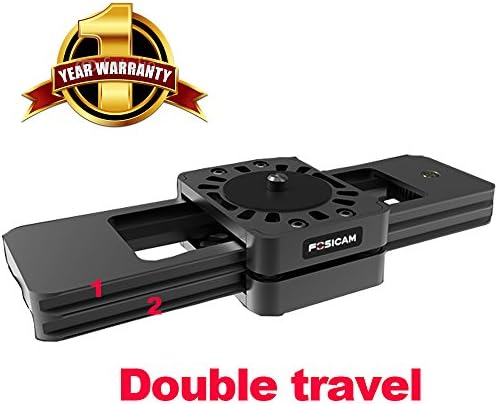Double travel Camera Slider Protable Mini Tracking Shooting Track Dolly for Canon Nikon Sony DSLR Cameras 9.17" / 233cm by Fosicam