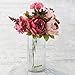 Flojery Silk Peony Bouquet Vintage Artificial Peonies Flower for Home Wedding Party Decor (1pcs, Dark Pink)