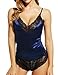 Avidlove Women Nightwear Sexy Strap Lingerie Stretch Chemise Babydoll Dark Blue Small