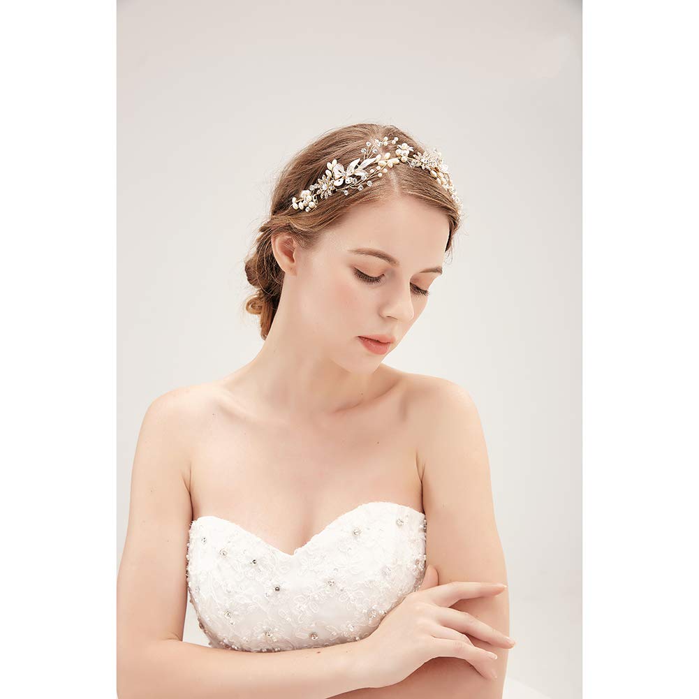 Copricapo Di Gioielli Per Capelli Da Sposa Per Le Donne Accessori Fermaglio A Pettine Capelli Da Sposa D Soleebee Gioielli Da Sposa Con Perline Artificiali Di Perle Di Capelli Pettine Con Cristalli