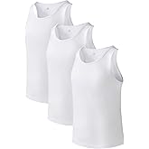DAVID ARCHY Men's Tank Top Bamboo Rayon Undershirts Tank Shirt Moisture-Wicking A-Shirt for Men, 3 or 5 Pack