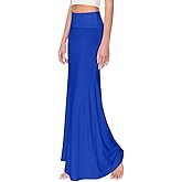 Women's Folded Wide Waist Band Maxi Skirt (S-XL)