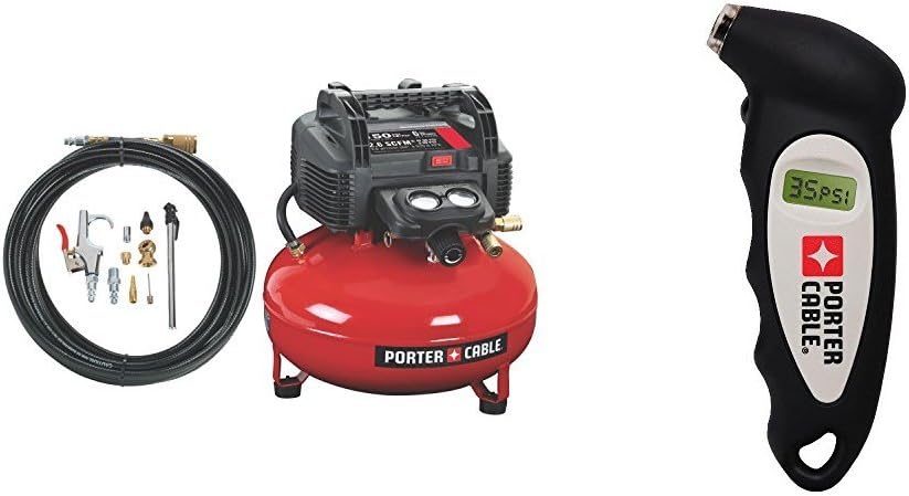 PORTER-CABLE C2002-WK Oil-Free UMC Pancake Compressor with Pressure Gauge