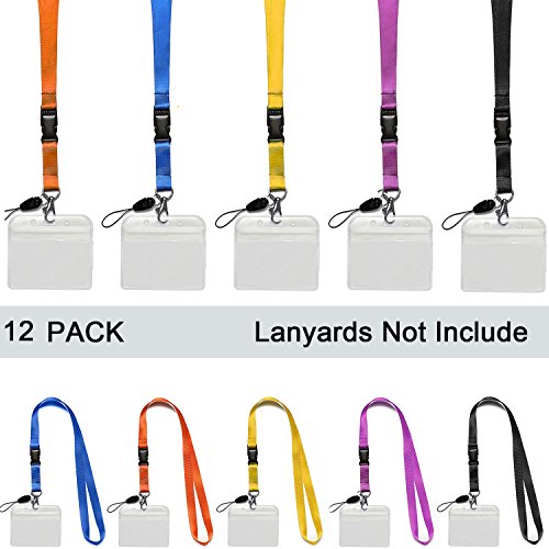 Badge Holder ID Card Holders Waterproof Horizontal Name Tags Punched Zipper Resealable Clear Plastic Labels Credit Cards Holder