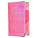 GOPEO of Course Holographic Glitter Server Book for Waitress and Waiter Zipper Pocket 8x5 Organizer Wallet | 10 Money Pockets | Original 2 Tone Interior | Cute Fits Aprons (Power Pink)