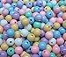 Lot of 150pcs Acrylic Round Beads 8 mm Assorted Color Mix Plastic Pastel Beads Bracelet Kawaii Rainbow Necklace Jewelry Making Craft Kits Kids diy
