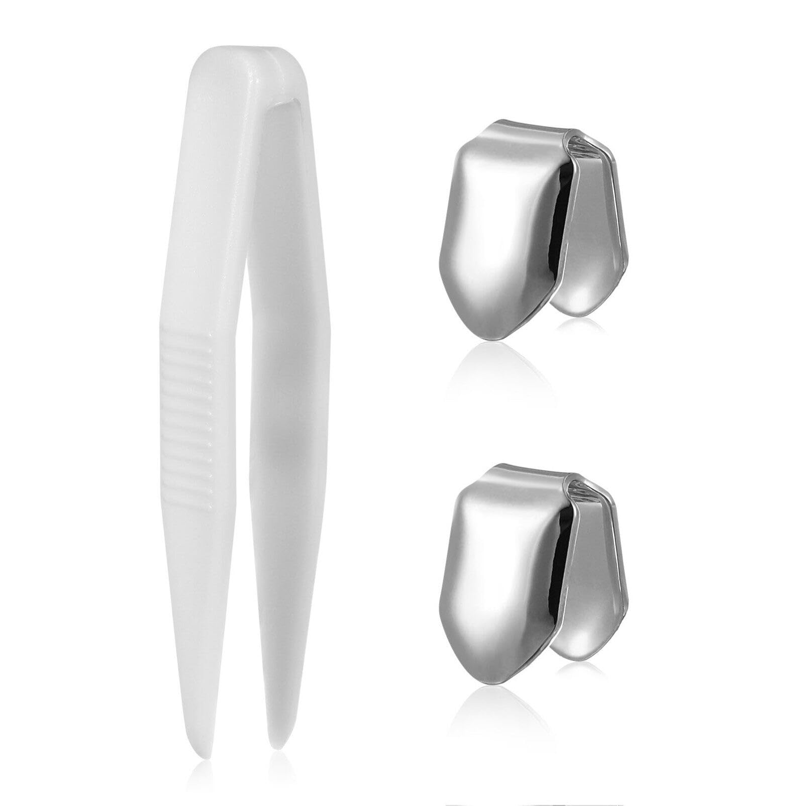 Milisten Hip Hop Teeth Grill Single Tooth Electroplate Shiny Teeth Decoration for Costume Party Halloween Photo Video Use