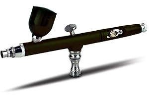 PINKIOU Airbrush Makeup Gun 0.3mm Needles Air Spray Pen for Beauty Cosmetic Skin Care Tattoos Manicure Body Painting - Black