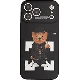 PSUJAO Cool Case Compatible with iPhone 17 pro max case,Designer for Boys,Funny Aesthetic Soft Silicone Gel Rubber Shockproof Cover Full Body Drop Protection (for iPhone 17 pro max) Black