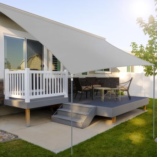 Voile d'ombrage Rectangulaire 4x5m Imperméable Protection UV 99% Toile Ombrage Dissipation Rapide de la Chaleur Résiste à des Forces de Traction élevées Voile d'ombrage pour Patio Jardin Extérieur