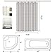 3D Waterproof Shower Curtain - Crazylynx Bath Tub Shower Curtain EVA Anti-Bacterial Anti-Mildew Bathroom Curtains Liner Set with 12 Hooks Gifts for Home Hotel School Men Women Kids Decorative Clear