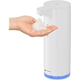 GentleJet EasyFoam Automatic Foaming Soap Dispenser - Rechargeable Automatic Soap Dispenser Touchless for Bathroom or Kitchen, Motion Sensor, 2 Levels, IPX5 Water-Resistant, 9.5oz