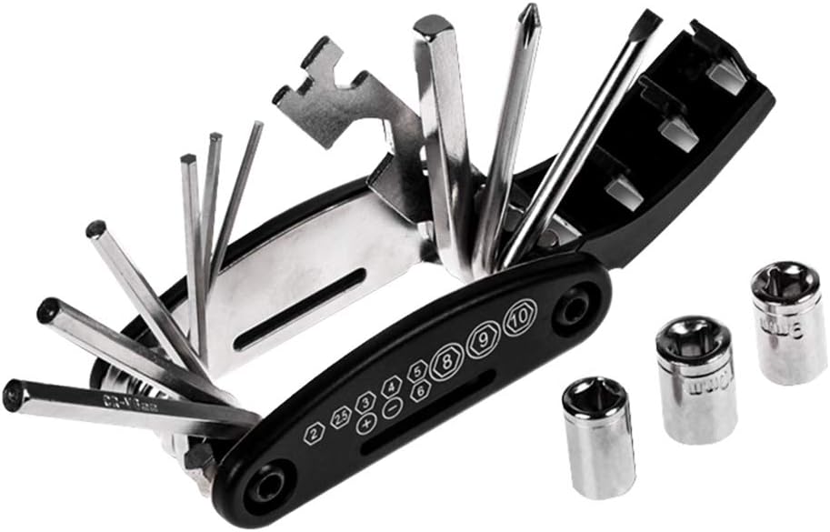 Lixada Bike Repair Tool Kits Bicycle Saddle Bag Cycling Seat Pack 14 in 1 Multi Function Repair Tool Kit (16 in 1 Multi Function Repair Tool) : Sports & Outdoors