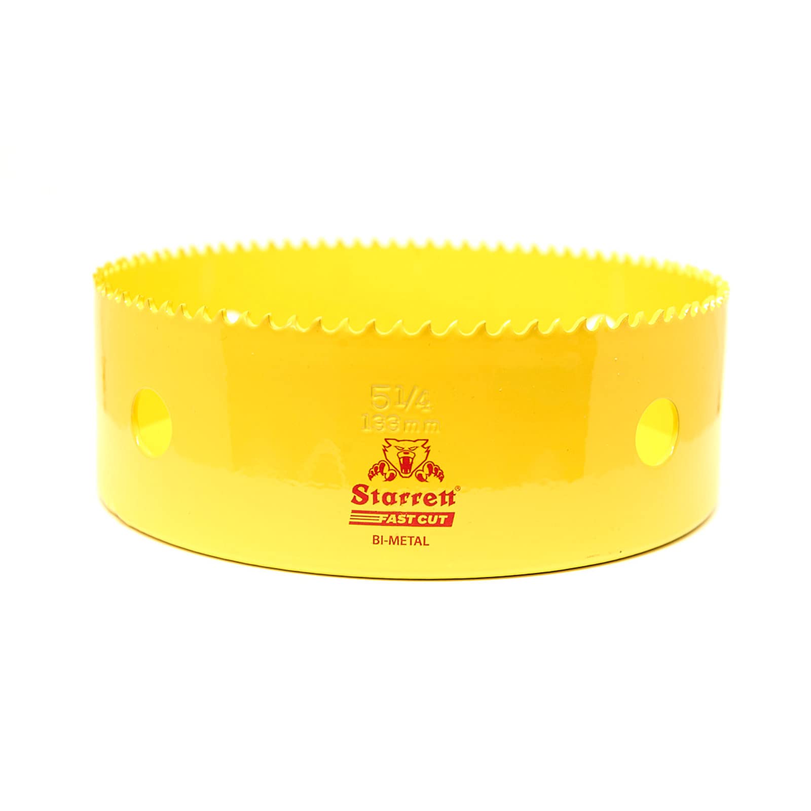 Starrett HSS Bi-Metal Hole Saw - FCH0514 Fast Cut Extra Cobalt Hole Saw - For Stainless Mild Sheet Wood Plastic Various Materials - 133mm
