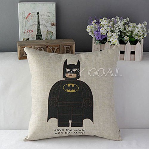 Superman Superhero Batman Spiderman Pillow Case Cushion Cover Decor