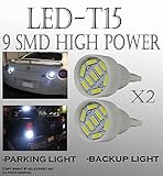 x4 White T15 906 579 901 908 9 LED Super Bright 9-SMD LED Parking Light Bulbs