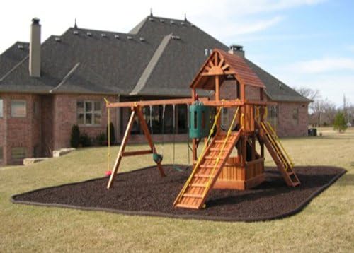 International Mulch Rubber Landscape Border Edging, 6"x8", Redwood, 10 pieces (half pallet)