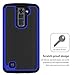 Fotosuncy Compatible for LG K10 2016 Case, Drop Protection Hybrid Dual Layer Armor Protective Case Deep Blue