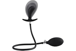 Inflatable Butt Plug for Men, Silicone Prostate Massager Anal Trainer, Waterproof Body-Safe Anal Plug Adult Sex Toys for Coup