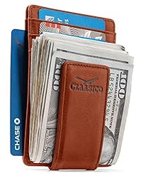 Money Clip Leather Wallet For Men Slim Front Pocket