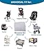 Ritmart Baby Mosquito Net for Stroller, Car Seat & Crib + Hooks (3-Piece Set) - Infant Bug Netting for Carrier, Bassinet & Pack N Play. 50 x 46 Inch, White, Large and Elastic