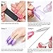 Nail Polish Remover Tool, Stainless Steel Triangle Cuticle Peeler Scraper and Cuticle Pusher,20Pcs Gel Nail Polish Remover Clips,500Pcs Wipe Cotton Pads,10Pcs 100 180 Grit Nail Files