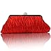kingluck Silk Cocktail Evening Handbags/Clutches in Gorgeous Silk (red)