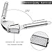Professional Garlic Press - Stainless Steel Kitchen Utensil Includes Clove Peeler and Cleaning Brush - Best Choice to Mince & Crush Cloves and Ginger
