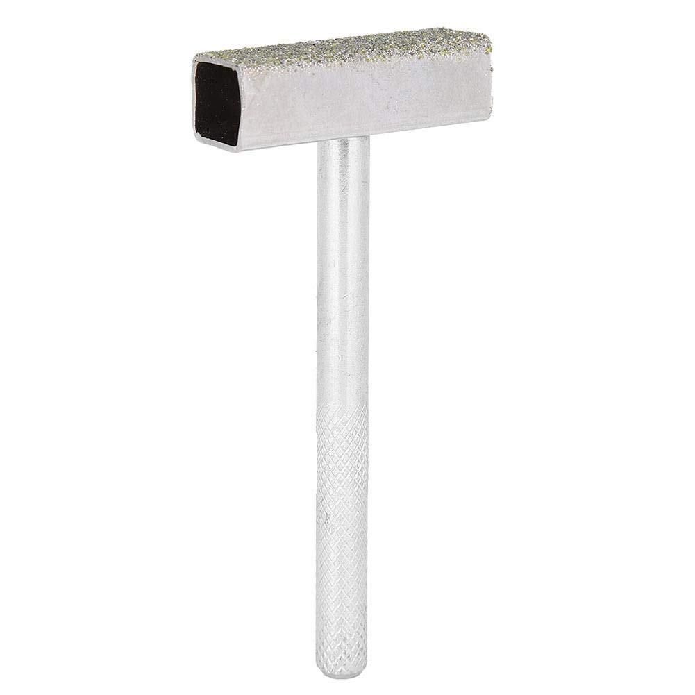 Grinding Wheel Dresser, 8mm Shank Handle 45mm Width Diamond Coated Flat Area, 8010-02 Dressing Stone Abrasive Grinder Tool for Truing Grinding & Deburring Wheels