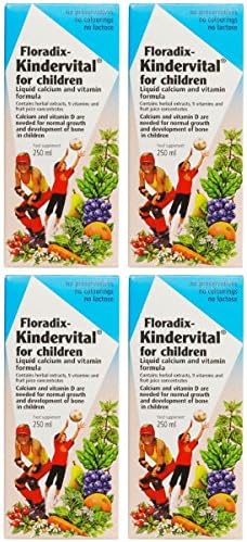 (4 PACK) - Salus Kindervital Childrens Vitamin &amp; Mineral Syrup | 250ml | 4 PACK - SUPER SAVER - SAVE MONEY