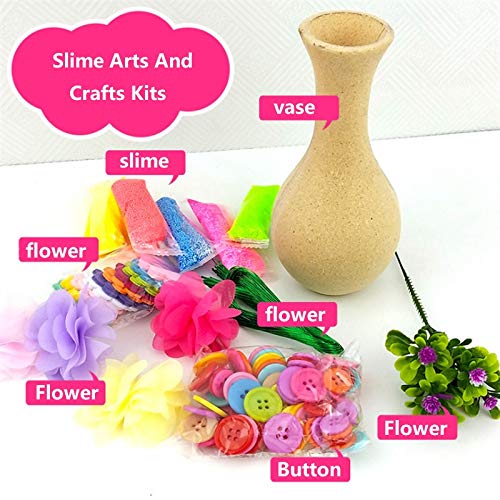 Wakestar Create Your Own Vase and Flowers, Fun DIY Craft Kit for Girls