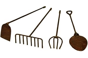 G & F PRODUCTS G & F MiniGardenn 10024 Fairy Garden Miniature Tools (Set of 4), Rustic