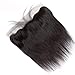 Brazilian Virgin Straight Human Hair Lace Frontal 100% Unprocessed Silky Straight Lace Frontal With Baby Hair Remy Hair Ear to Ear Natural Black Color (12 Inch 13x4)